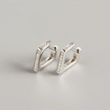 Zircon Geometric Stud Earrings for Women Party Jewelry Gift