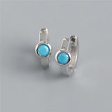 925 Silver Zircon Small Stud Earrings Boho Gift