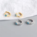 925 Silver Zircon Small Stud Earrings Boho Gift