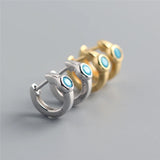 925 Silver Zircon Small Stud Earrings Boho Gift