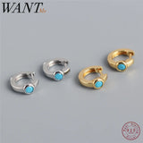 925 Silver Zircon Small Stud Earrings Boho Gift