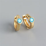 925 Silver Zircon Small Stud Earrings Boho Gift