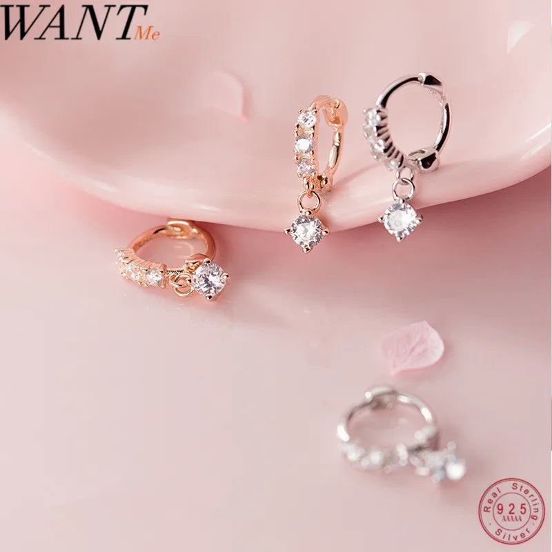 CZ Gothic Princess Earrings 925 Silver