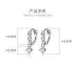 CZ Gothic Princess Earrings 925 Silver