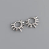 925 Sterling Silver Rivet Ear Buckle for Women Rock Unisex Earrings