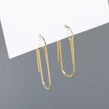 925 Sterling Silver Paper Clips Earrings for Women Party Jewelry