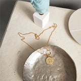 925 Silver Gothic Pendant Choker Necklace for Women