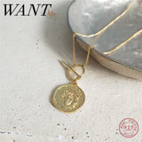 925 Silver Gothic Pendant Choker Necklace for Women