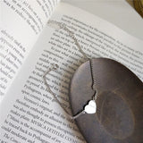 925 Sterling Silver Love Heart Chain Bracelet Wedding Jewelry