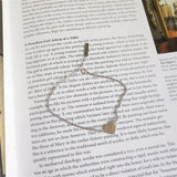 925 Sterling Silver Love Heart Chain Bracelet Wedding Jewelry