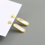 925 Silver Geometric Drop Earrings Boho Accessory