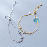 925 Sterling Silver Star Bracelet for Women Wedding Accessories