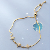 925 Sterling Silver Star Bracelet for Women Wedding Accessories