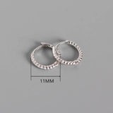 925 Silver Twist Round Stud Earrings Minimalist Design