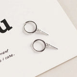 925 Silver Triangle Crystal Zircon Tassel Stud Earrings