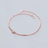 925 Silver Double Box Cross Chain Bracelets for Women