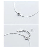 925 Silver Minimalist Bead Chain Bracelet for Women