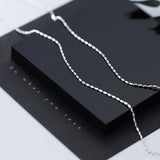 925 Silver Glossy Bead Charm Bracelet for Women