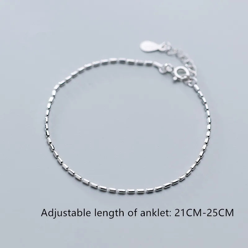 925 Silver Glossy Bead Charm Bracelet for Women