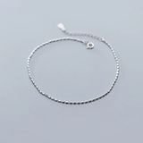 925 Silver Glossy Bead Charm Bracelet for Women