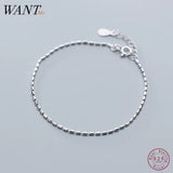 925 Silver Glossy Bead Charm Bracelet for Women