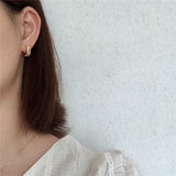 Minimalist Sterling Silver Gear Stud Earrings for Women