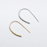 925 Silver U-shaped Stud Earrings Punk Gothic Hoop Jewelry