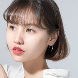 925 Silver U-shaped Stud Earrings Punk Gothic Hoop Jewelry