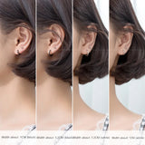 925 Sterling Silver Short Hoop Earrings for Party Accessories