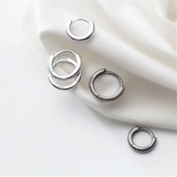 925 Sterling Silver Short Hoop Earrings for Party Accessories