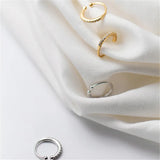 925 Sterling Silver U-shaped Clip Earrings Punk Rock Ear Cuff Jewelry