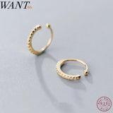 925 Sterling Silver U-shaped Clip Earrings Punk Rock Ear Cuff Jewelry