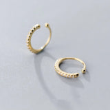 925 Sterling Silver U-shaped Clip Earrings Punk Rock Ear Cuff Jewelry