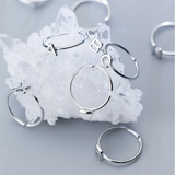 925 Silver Unisex A-Z Initial Name Rings for Women Men