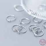 925 Silver Unisex A-Z Initial Name Rings for Women Men
