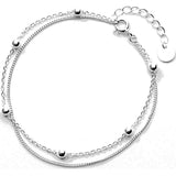 Sterling Silver Cross Rope Chain Bracelet Women Girls Gift