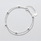 Sterling Silver Cross Rope Chain Bracelet Women Girls Gift
