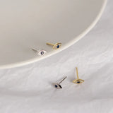 Sterling Silver Demon Eyes Stud Earrings - Evil Eye Jewelry