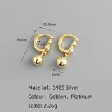 925 Silver Boho Tassel Beads Stud Earrings for Women