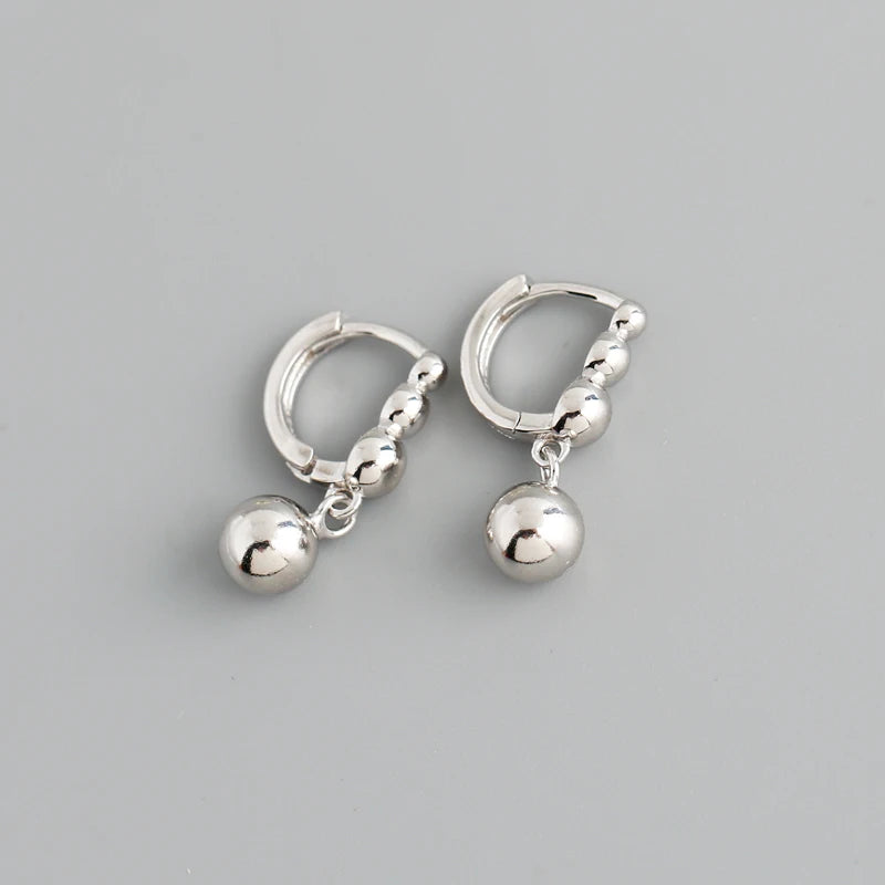 925 Silver Boho Tassel Beads Stud Earrings for Women