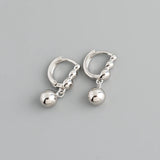 925 Silver Boho Tassel Beads Stud Earrings for Women
