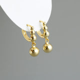925 Silver Boho Tassel Beads Stud Earrings for Women