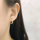 925 Silver Zircon Hoop Earrings Bohemian Wedding Jewelry