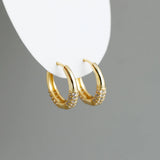 925 Silver Zircon Hoop Earrings Bohemian Wedding Jewelry