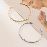 925 Silver Twist Charm Bracelet for Women Party Wedding Gift