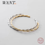 925 Silver Twist Charm Bracelet for Women Party Wedding Gift