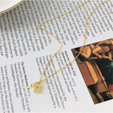 925 Silver Key Padlock Punk Chain Charm Pendant Necklace for Women