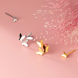 925 Sterling Silver Butterfly Stud Earrings for Women Teen Sweet Party Jewelry