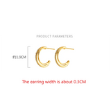 925 Silver Crystal Zircon Stud Earrings Wedding Jewelry Gift