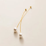 925 Silver Pearl Long Ear Line Earrings Women Party Drop Earrings